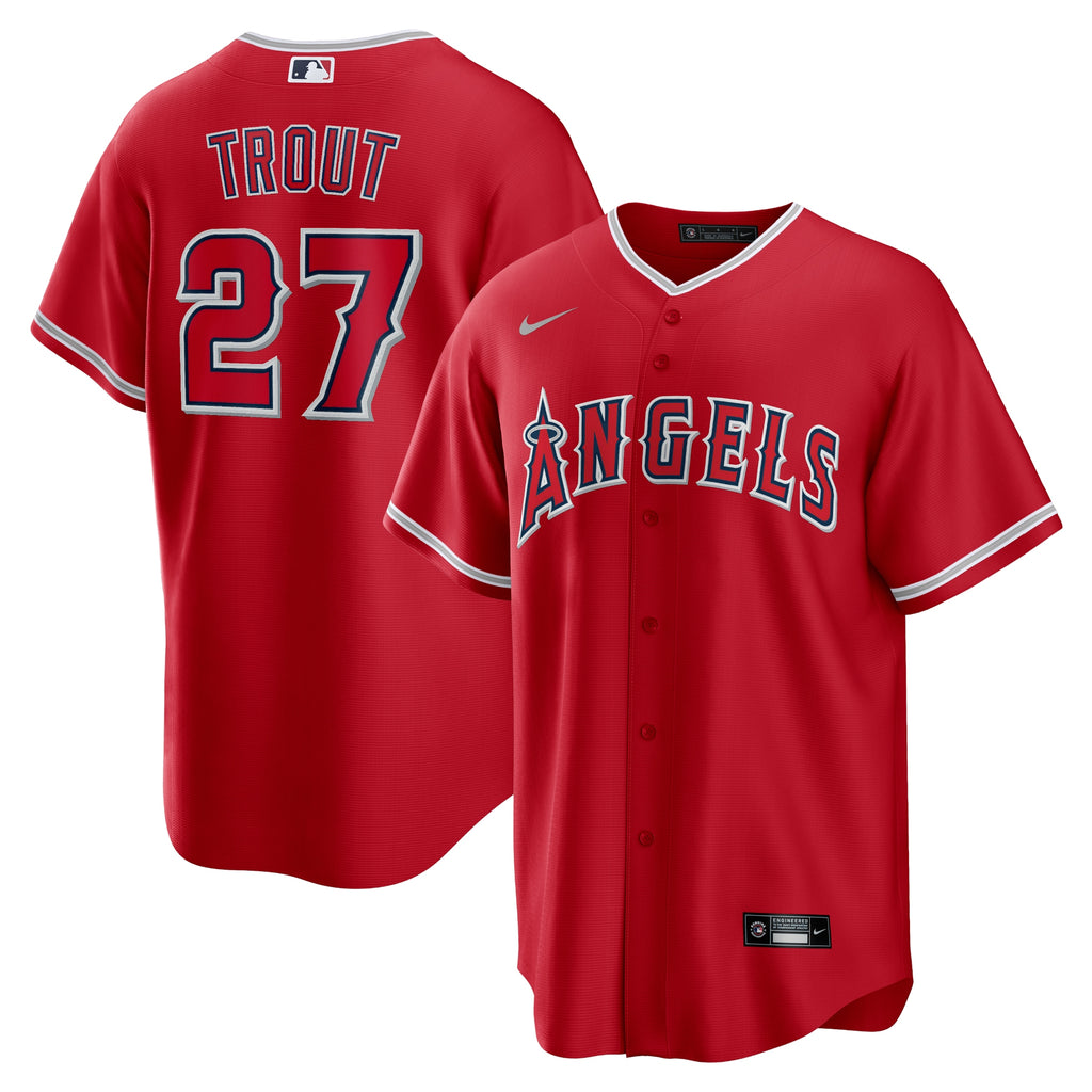 mike trout los angeles angels nike alternate replica player name jersey red 5931 72wus