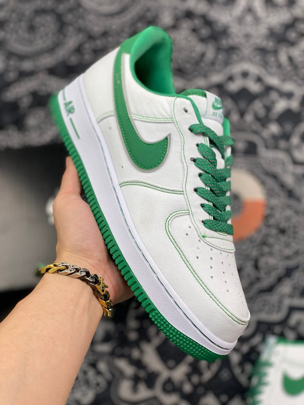 nike air force 1 low white green 2202 easwi
