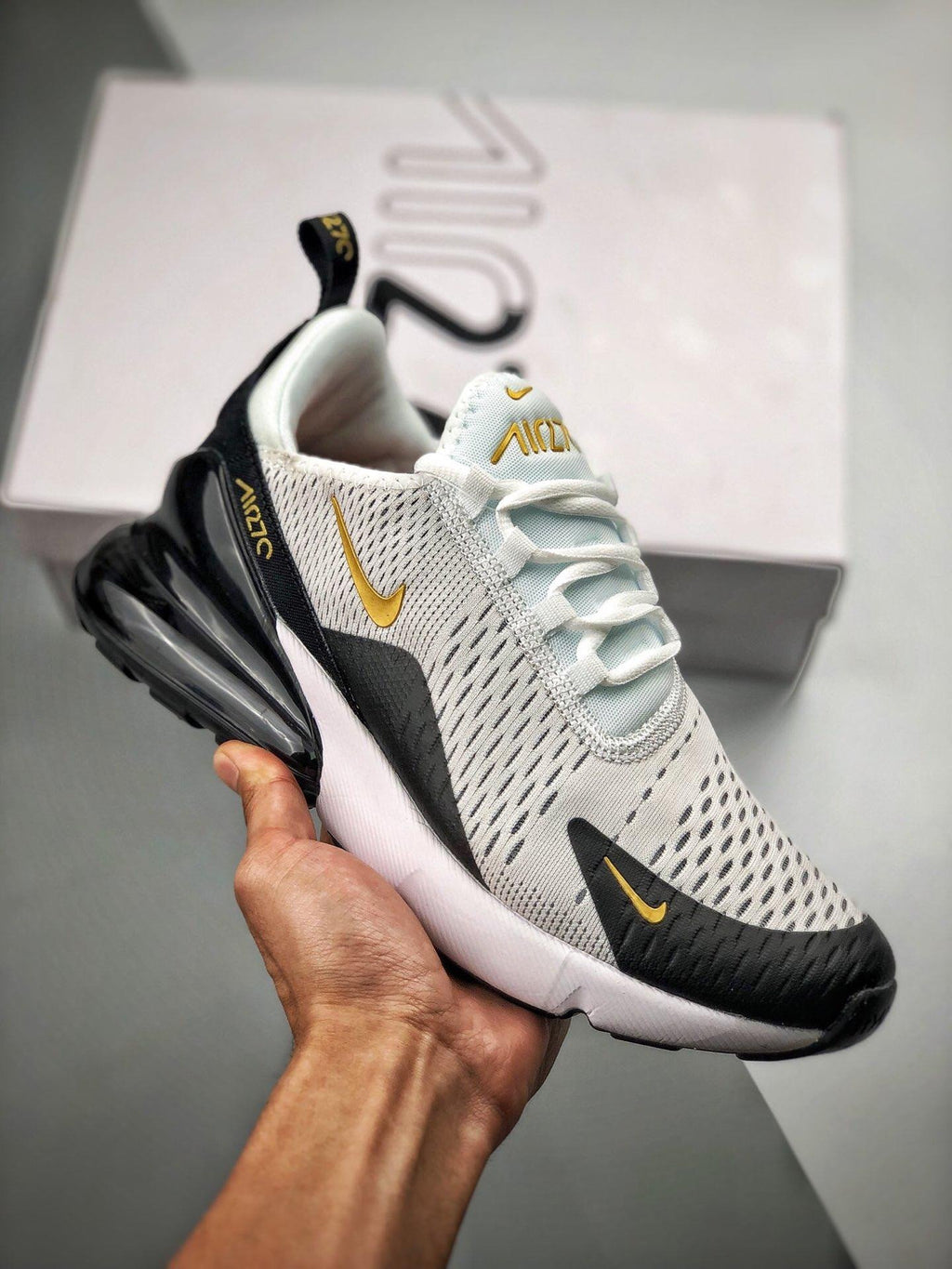 nike air max 270 whitemetallic goldblack 7913 sn5w6