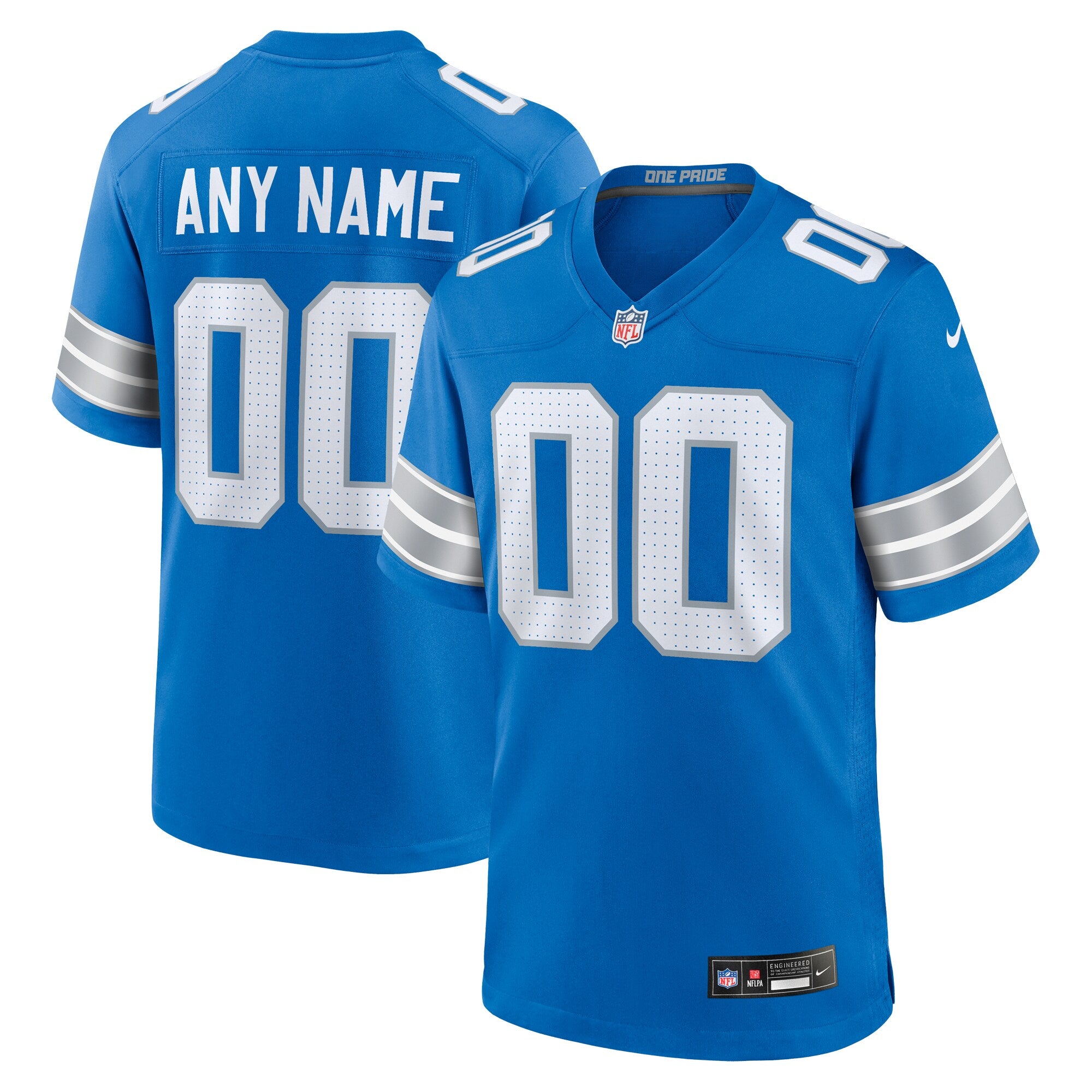 detroit lions nike custom game jersey blue 5585 njwvr