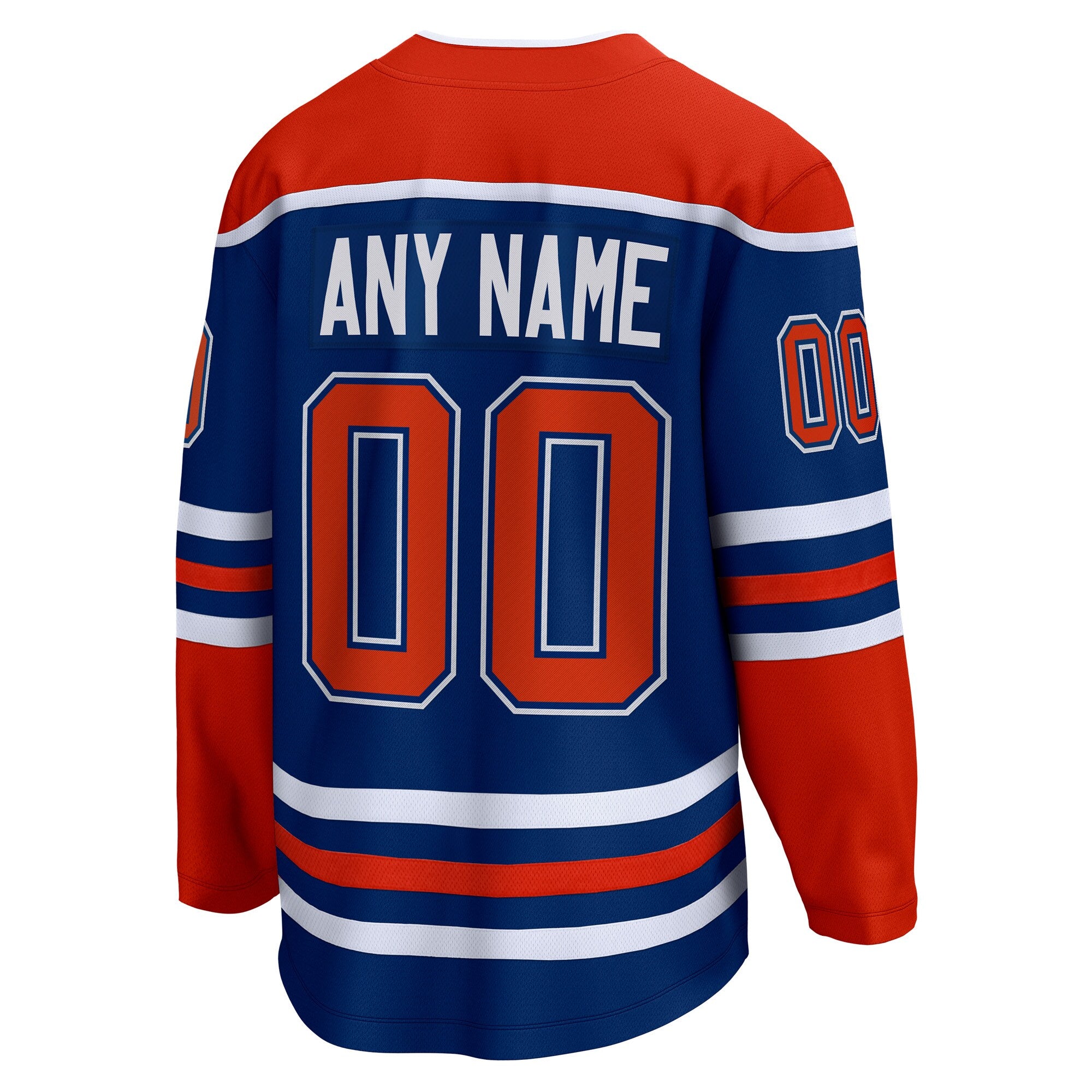 edmonton oilers fanatics home breakaway custom jersey royal 2489 mjj2m