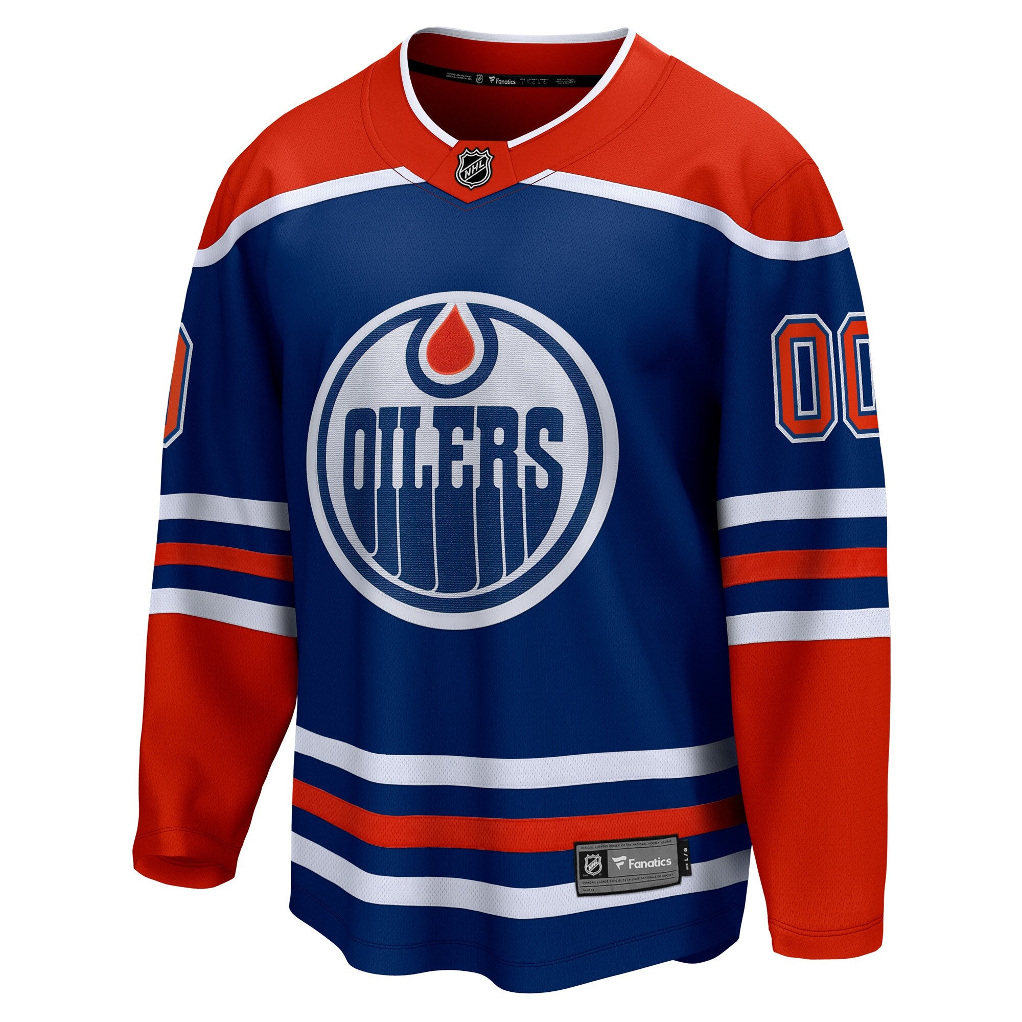 edmonton oilers fanatics home breakaway custom jersey royal 5148 snr4p