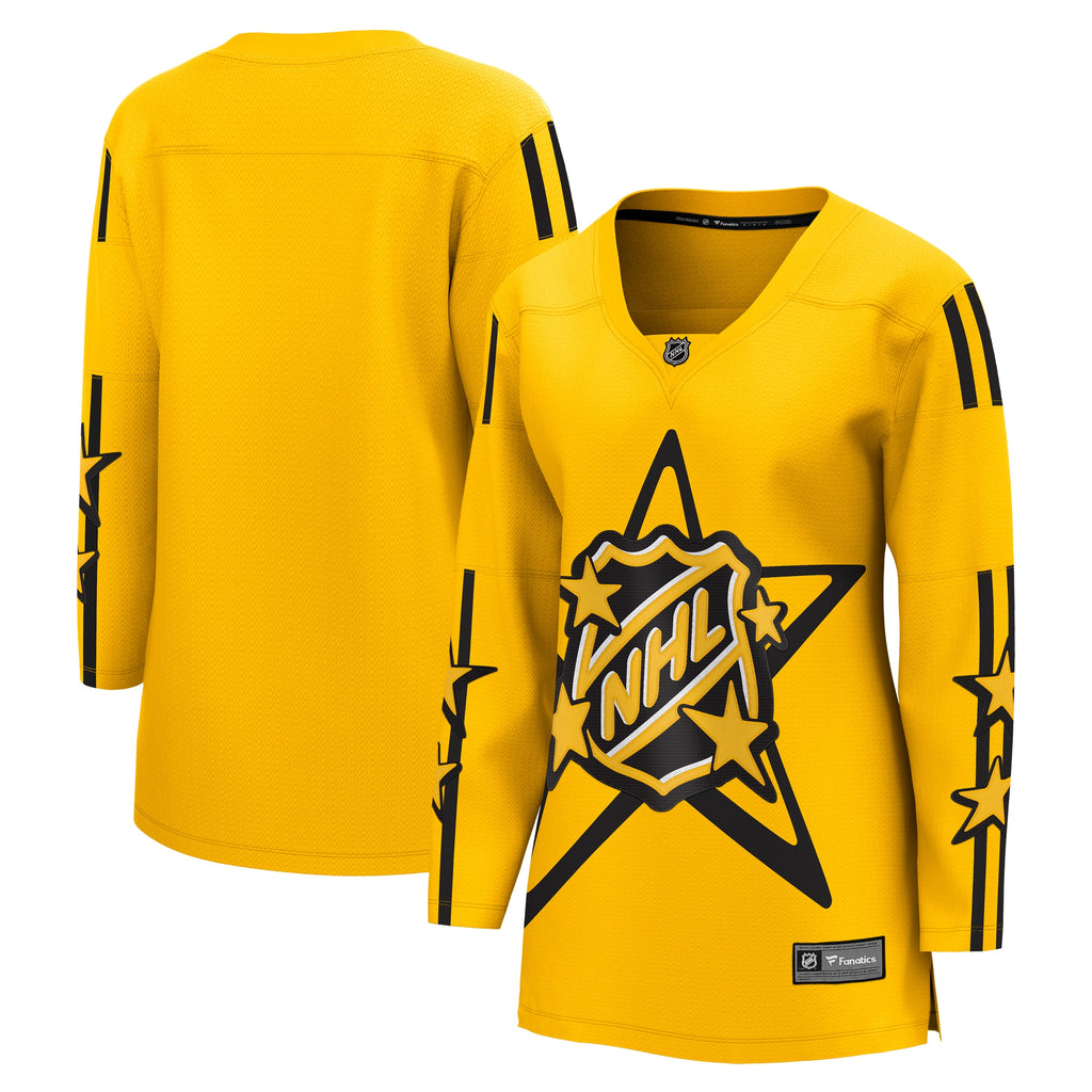 fanatics womens 2024 nhl all star game breakaway jersey yellow 8496 txwht