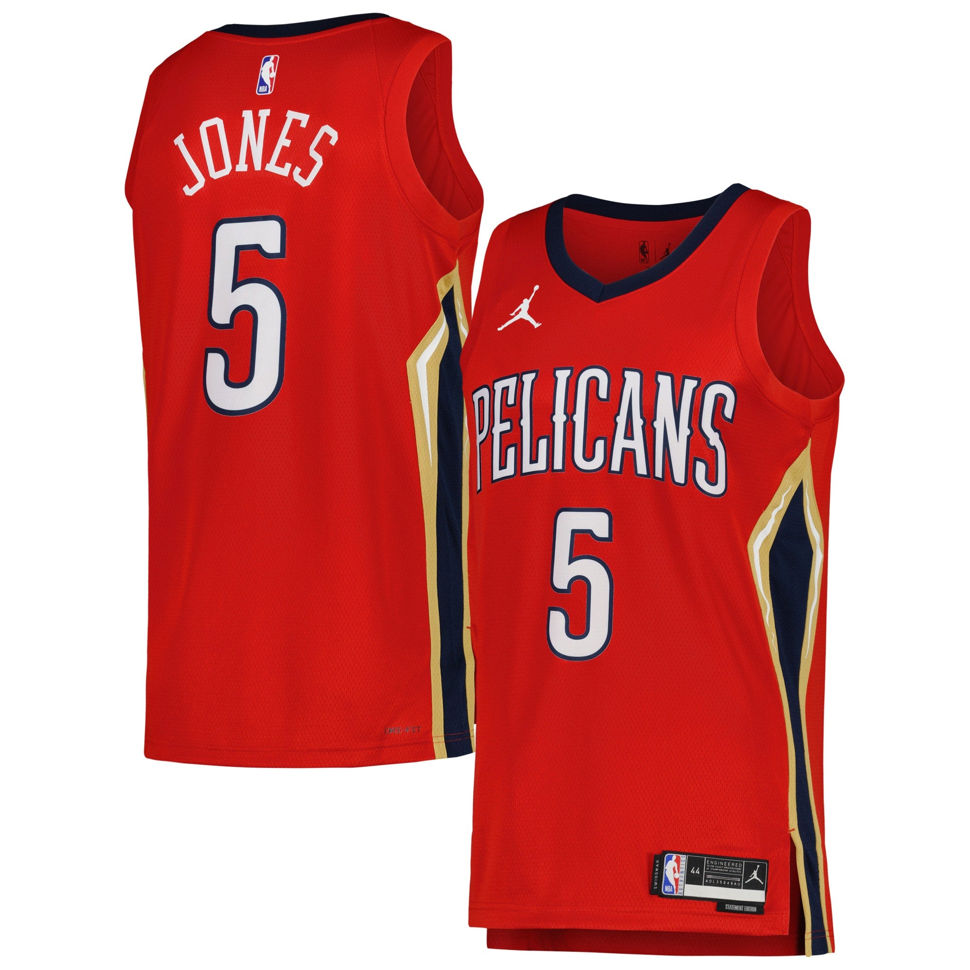 herbert jones new orleans pelicans jordan brand unisex swingman jersey statement edition red 5654 pwlhe