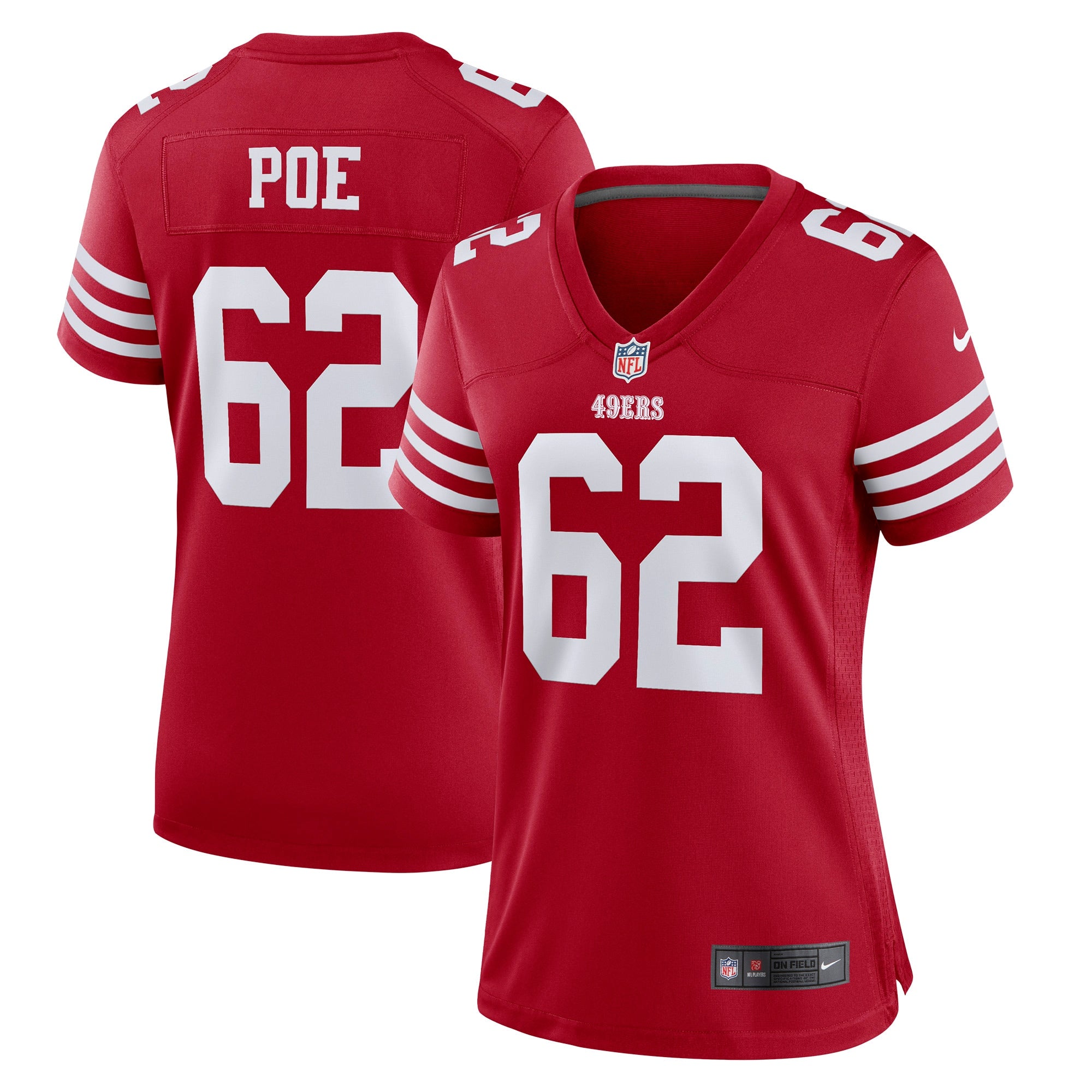 jason poe san francisco 49ers nike womens game player jersey scarlet 3892 jsi8z