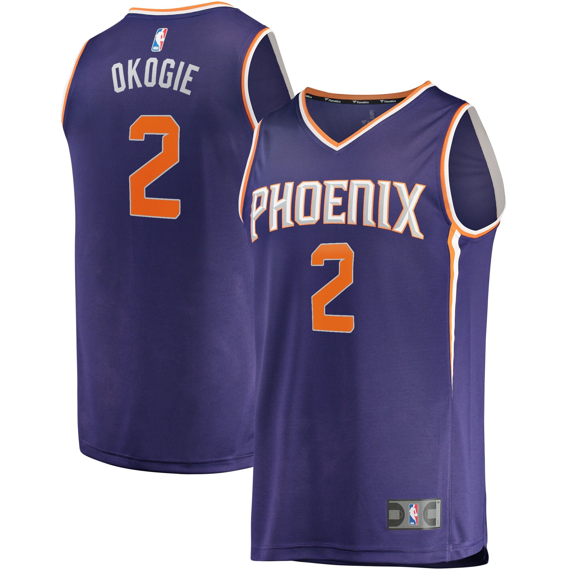 josh okogie phoenix suns fanatics branded fast break replica jersey icon edition purple 7812 kc2tc