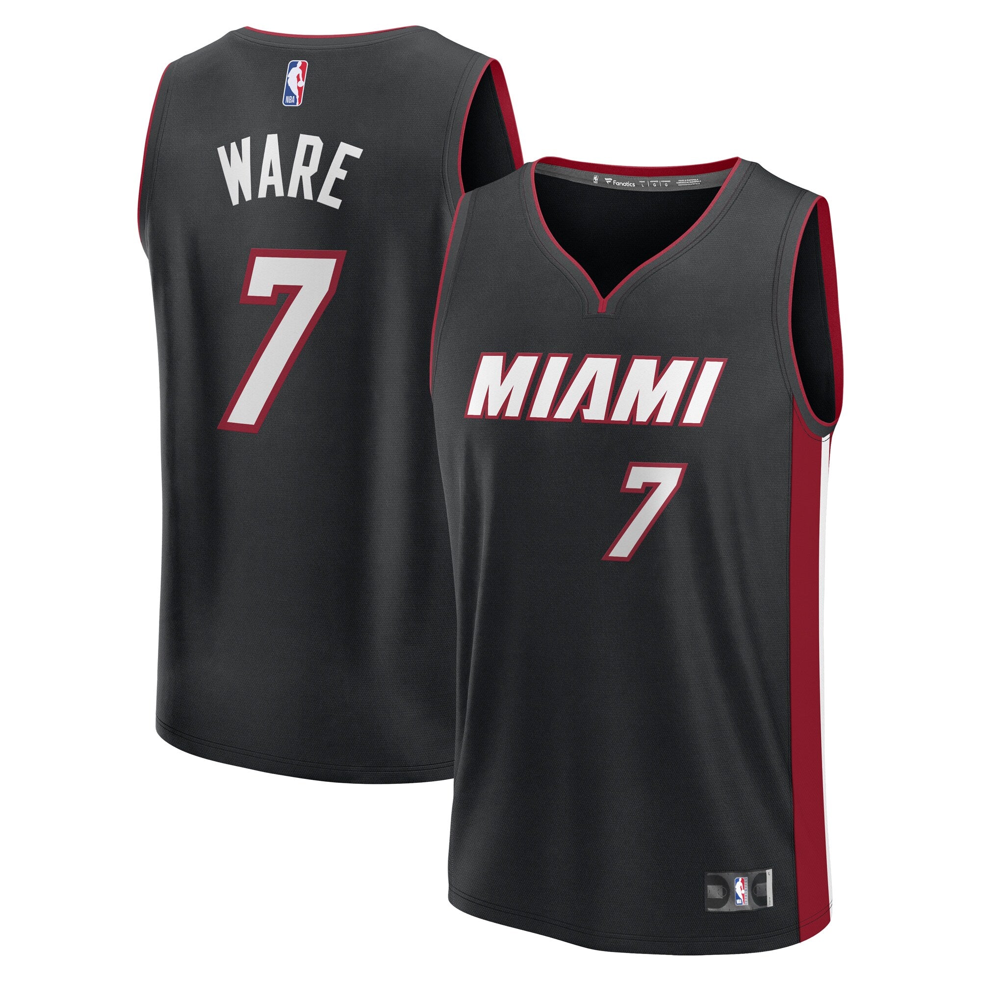 kelel ware miami heat fanatics youth fast break replica player jersey icon edition black 6402 csqx0_528915c2 6f47 4fed bbdf fb2330c1182a