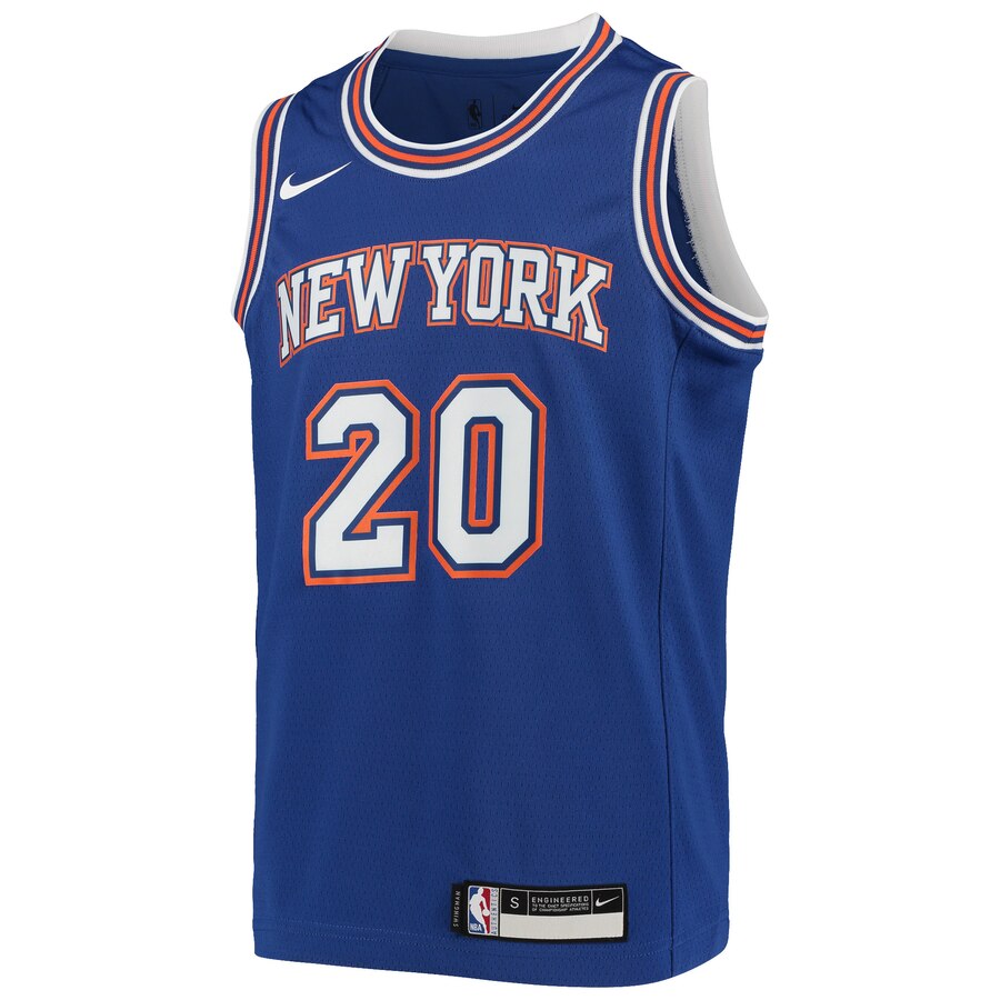 kevin knox ii new york knicks nike youth swingman player jersey statement edition blue 2483 lyq7q