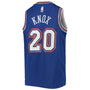 kevin knox ii new york knicks nike youth swingman player jersey statement edition blue 4307 lnisi