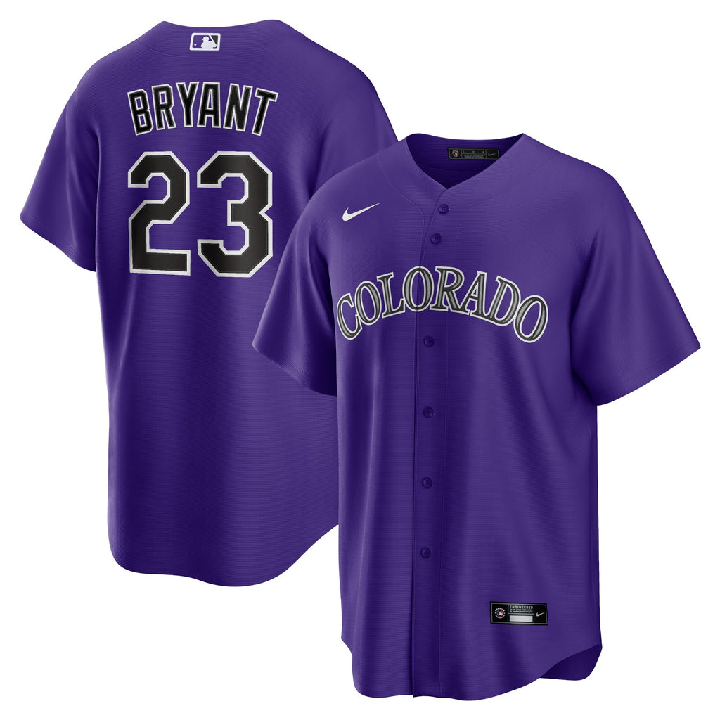 kris bryant colorado rockies nike alternate replica player jersey purple 7830 yibyv