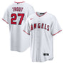 mike trout los angeles angels nike home replica player name jersey white 2518 07kvh