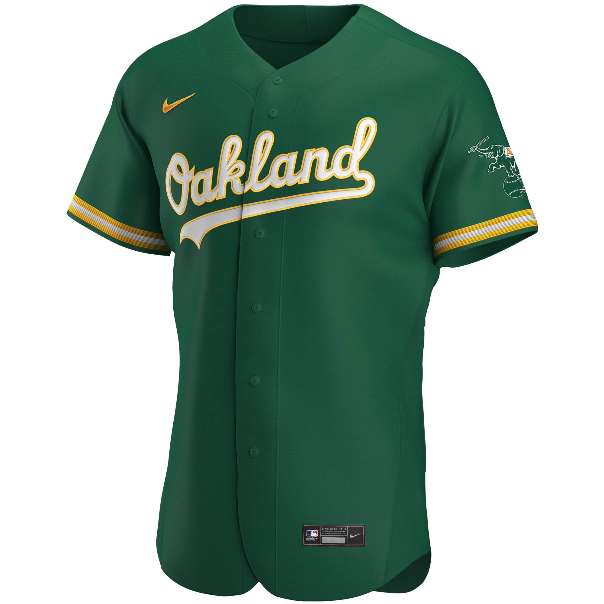 oakland athletics nike authentic team jersey kelly green 8079 5nw5j
