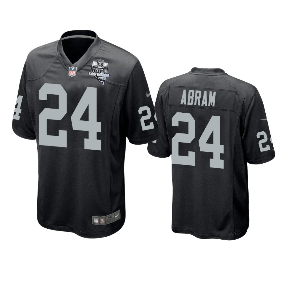 raiders johnathan abram inaugural season black jersey 2114 siwj7