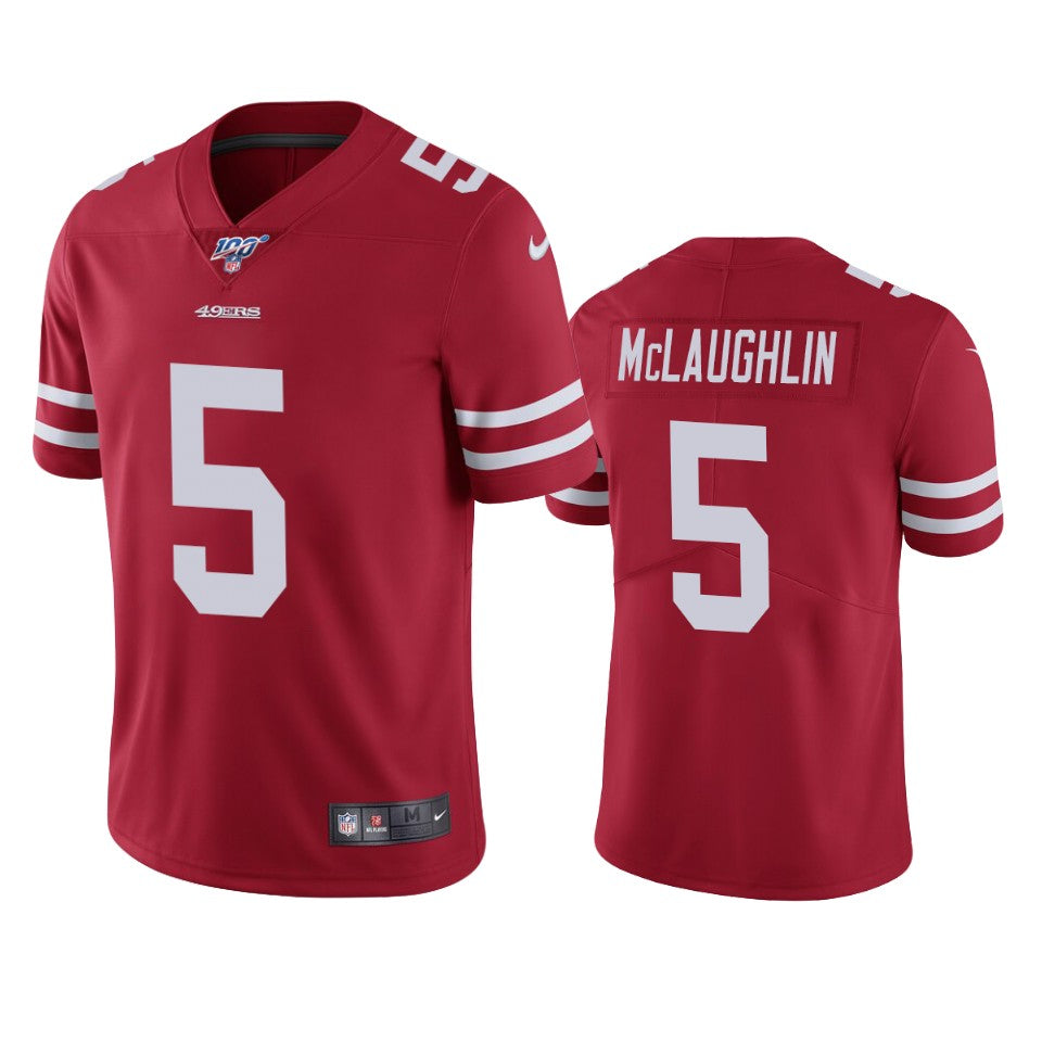 san francisco 49ers chase mclaughlin scarlet 100th season vapor limited jersey 5728 uziyx_1b282ba8 3ffe 467a b632 6c84e40f1ff0