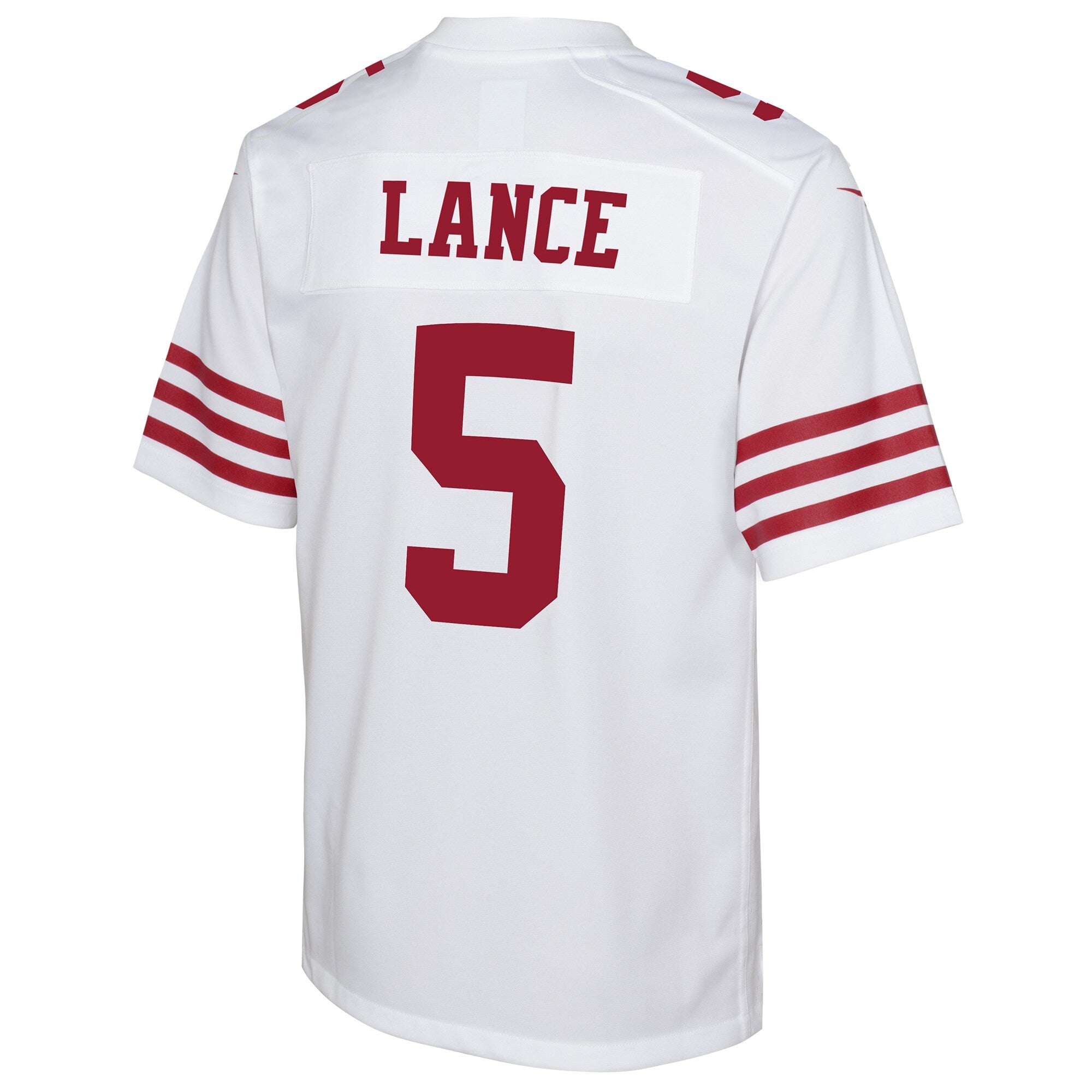 trey lance san francisco 49ers nike youth game jersey white 9719 1v5h3